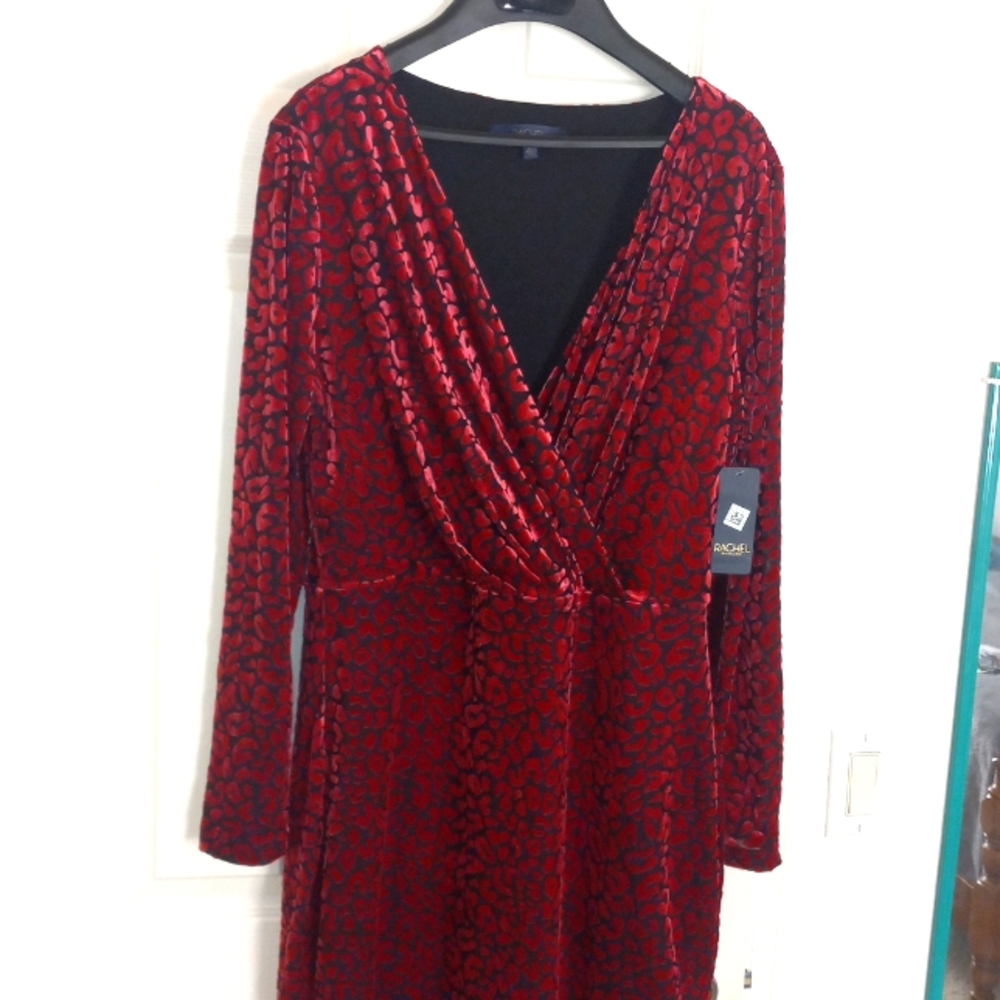 Velvet Cheetah Print Midi Dress